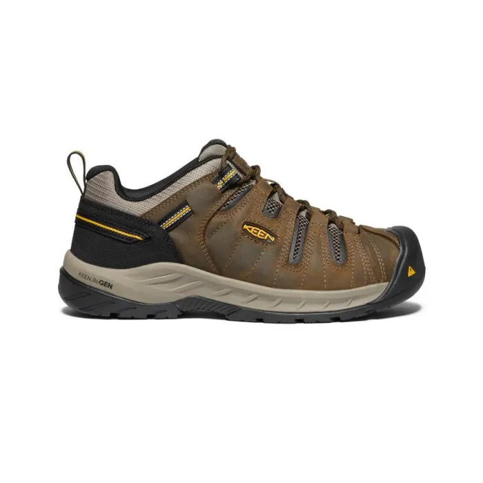 Men KEEN Shoes Flint II Soft Toe Cascade BrownGolden Rod