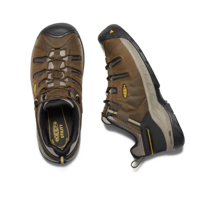 Men KEEN Shoes Flint II Soft Toe Cascade BrownGolden Rod Men KEEN Shoes Flint II Soft Toe Cascade BrownGolden Rod