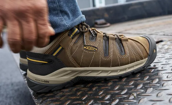 Men KEEN Shoes Flint II Soft Toe Cascade BrownGolden Rod Men KEEN Shoes Flint II Soft Toe Cascade BrownGolden Rod