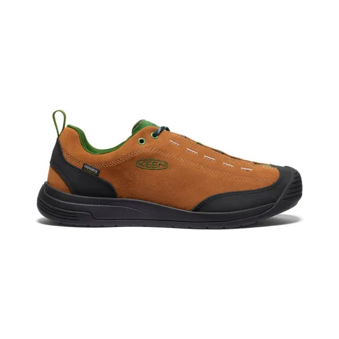 Men KEEN Shoes Jasper II Waterproof KEEN MapleForest Elf Leather Sneaker