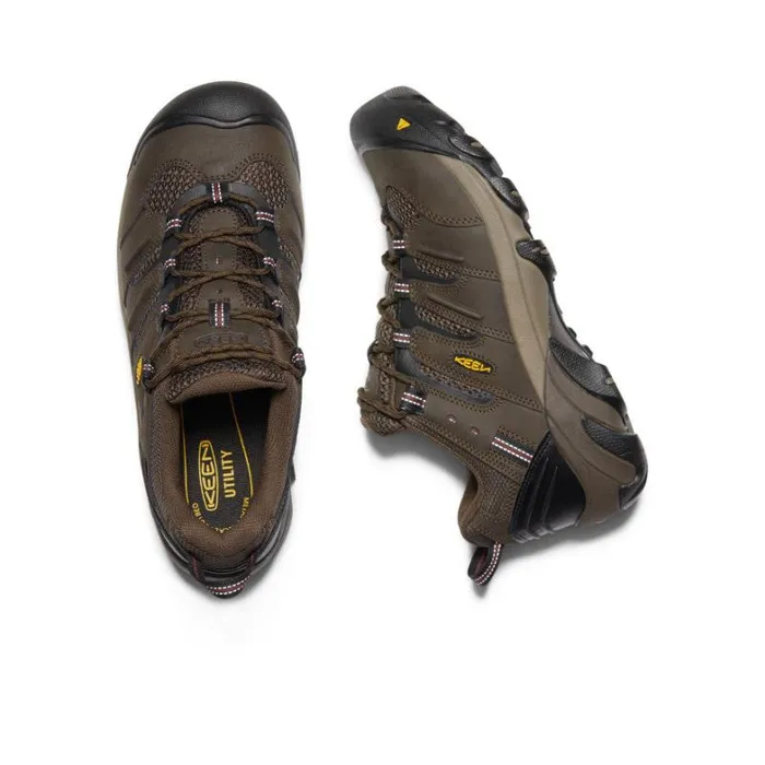 Men KEEN Shoes Lansing Low Steel Toe Cascade BrownFired Brick Men KEEN Shoes Lansing Low Steel Toe Cascade BrownFired Brick