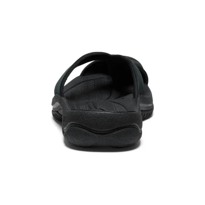 Men KEEN SlipOns Waimea BlackBlack Leather FlipFlop Men KEEN SlipOns Waimea BlackBlack Leather FlipFlop