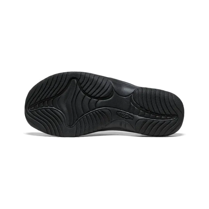 Men KEEN SlipOns Waimea BlackBlack Leather FlipFlop Men KEEN SlipOns Waimea BlackBlack Leather FlipFlop
