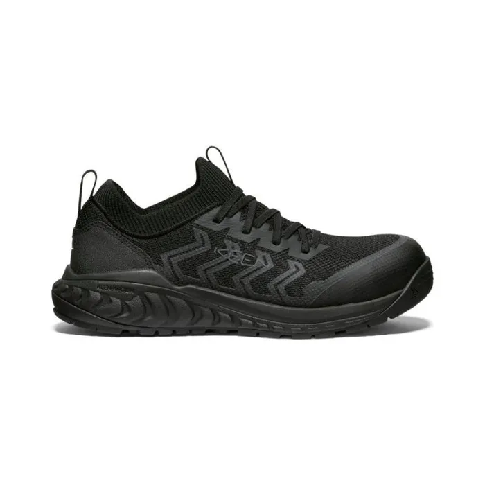 Men KEEN Work Boots and Shoes Arvada Shift CarbonFiber Toe BlackMagnet Work Slipon