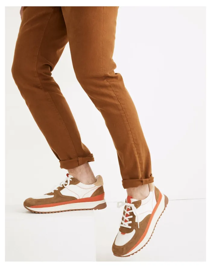 Men Kickoff Trainer Sneakers In Leather And Suede Weathered Olive Multi Madewell Sneakers Men Kickoff Trainer Sneakers In Leather And Suede Weathered Olive Multi Madewell Sneakers