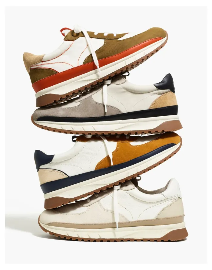 Men Kickoff Trainer Sneakers In Leather And Suede Weathered Olive Multi Madewell Sneakers Men Kickoff Trainer Sneakers In Leather And Suede Weathered Olive Multi Madewell Sneakers