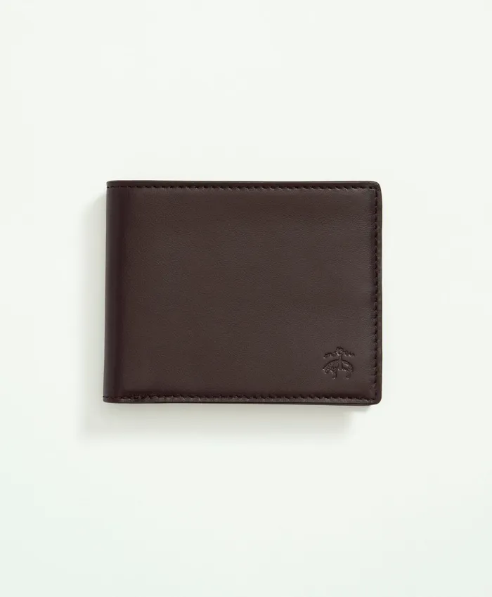 Men Lambskin Billfold Black Brooks Brothers Bags and Leather Goods