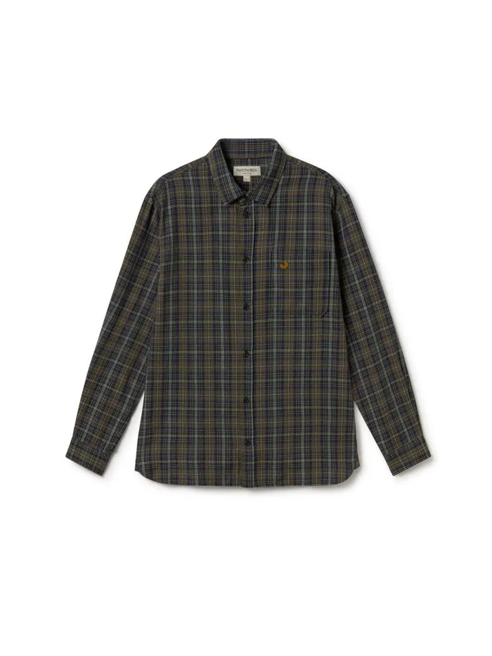 Men Laytown 8211 Green and Navy TWOTHIRDS Shirts