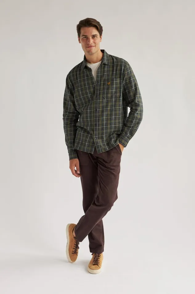 Men Laytown 8211 Green and Navy TWOTHIRDS Shirts