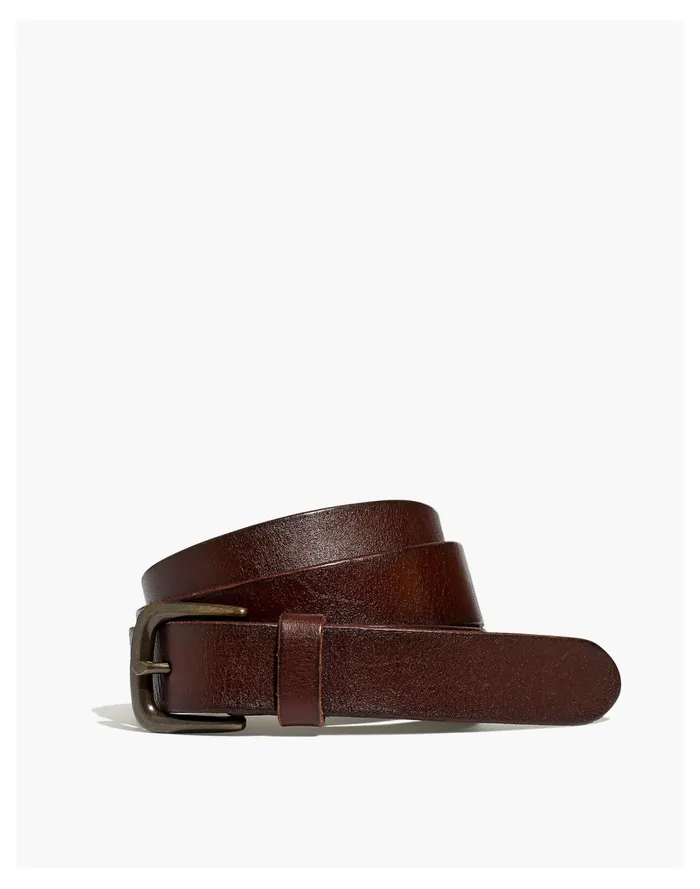Men Medium Leather Belt Rich Brown Madewell Belts