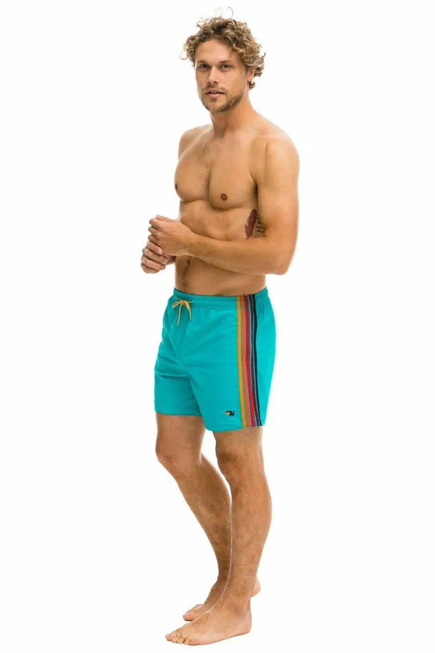 Men MEN039S 5 STRIPE FLEX SHORTS 8211 JADE Aviator Nation Shorts