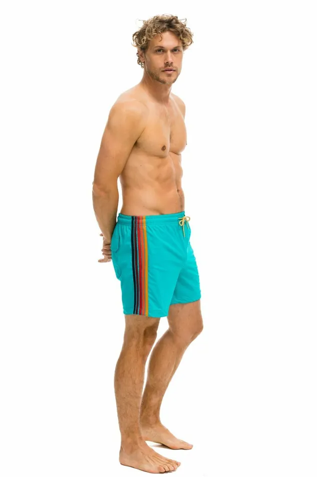 Men MEN039S 5 STRIPE FLEX SHORTS 8211 JADE Aviator Nation Shorts Men MEN039S 5 STRIPE FLEX SHORTS 8211 JADE Aviator Nation Shorts