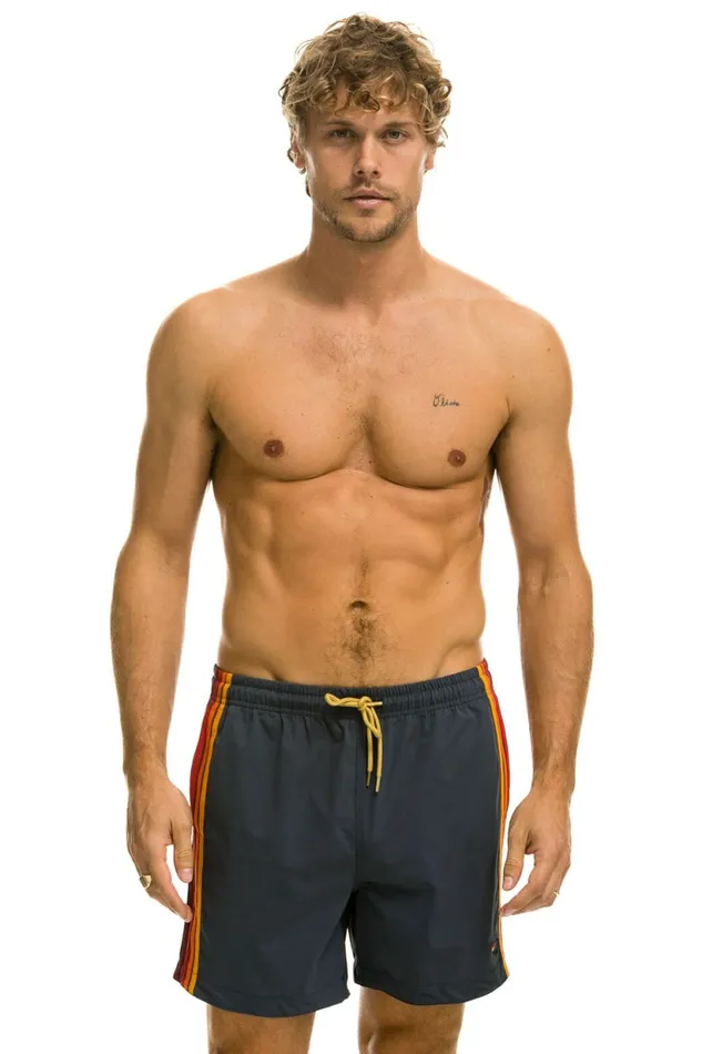 Men MEN039S 5 STRIPE FLEX SHORTS 8211 TITANIUM Aviator Nation Shorts Men MEN039S 5 STRIPE FLEX SHORTS 8211 TITANIUM Aviator Nation Shorts