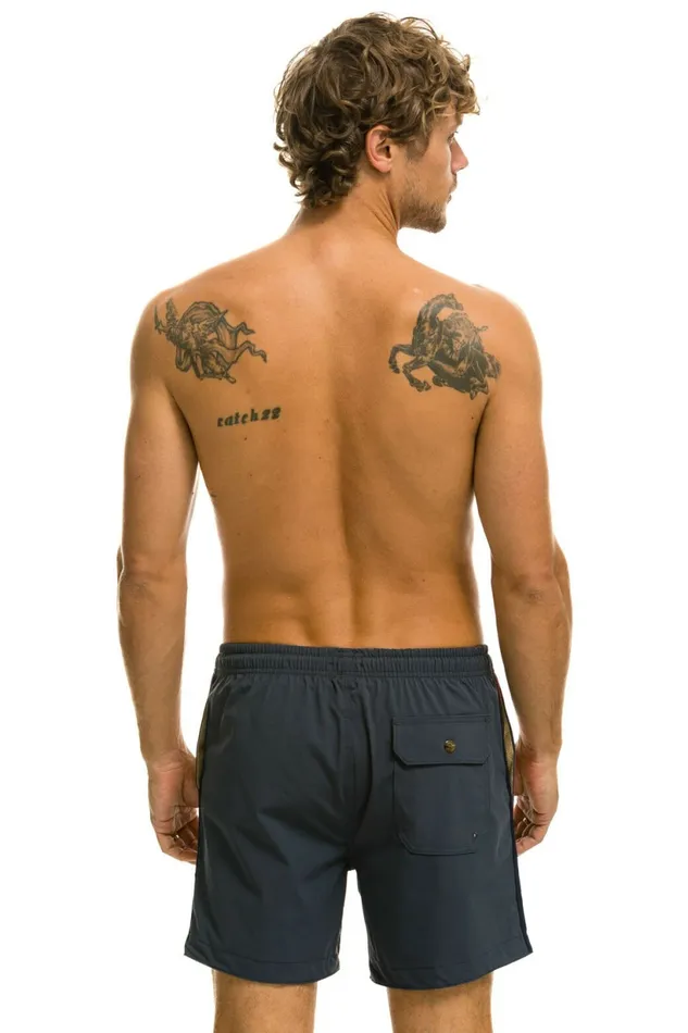 Men MEN039S 5 STRIPE FLEX SHORTS 8211 TITANIUM Aviator Nation Shorts Men MEN039S 5 STRIPE FLEX SHORTS 8211 TITANIUM Aviator Nation Shorts