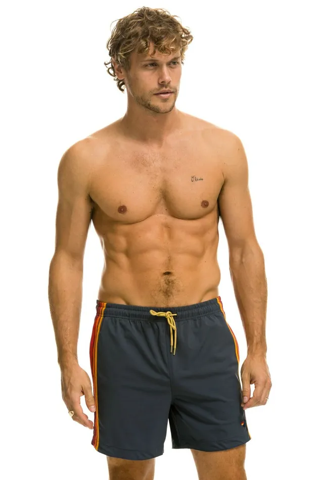 Men MEN039S 5 STRIPE FLEX SHORTS 8211 TITANIUM Aviator Nation Shorts Men MEN039S 5 STRIPE FLEX SHORTS 8211 TITANIUM Aviator Nation Shorts