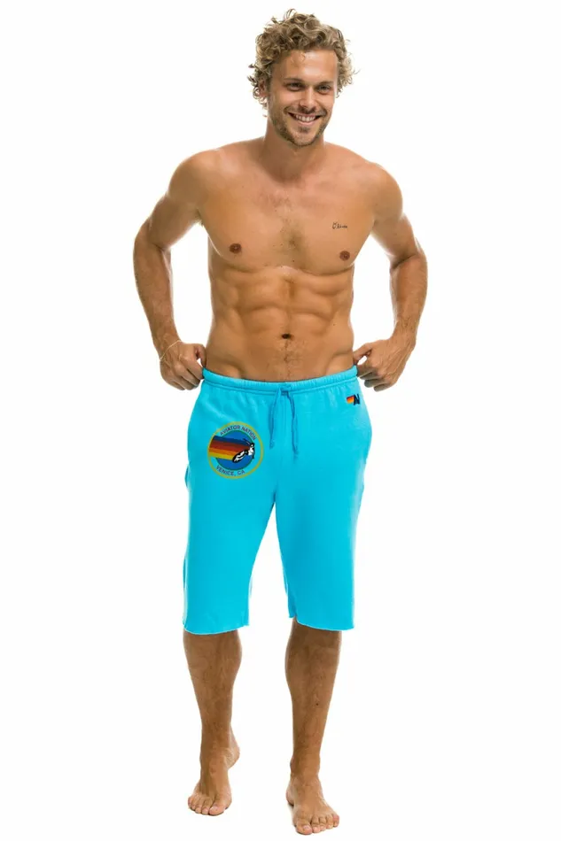 Men MEN039S AVIATOR NATION ASPEN SWEATSHORTS 8211 NEON BLUE Aviator Nation Shorts Men MEN039S AVIATOR NATION ASPEN SWEATSHORTS 8211 NEON BLUE Aviator Nation Shorts