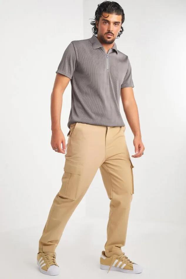 Men Pantalon Beige Fonc En Toile Poches Cargos Darkbeige Brentiny Paris Pants Men Pantalon Beige Fonc En Toile Poches Cargos Darkbeige Brentiny Paris Pants