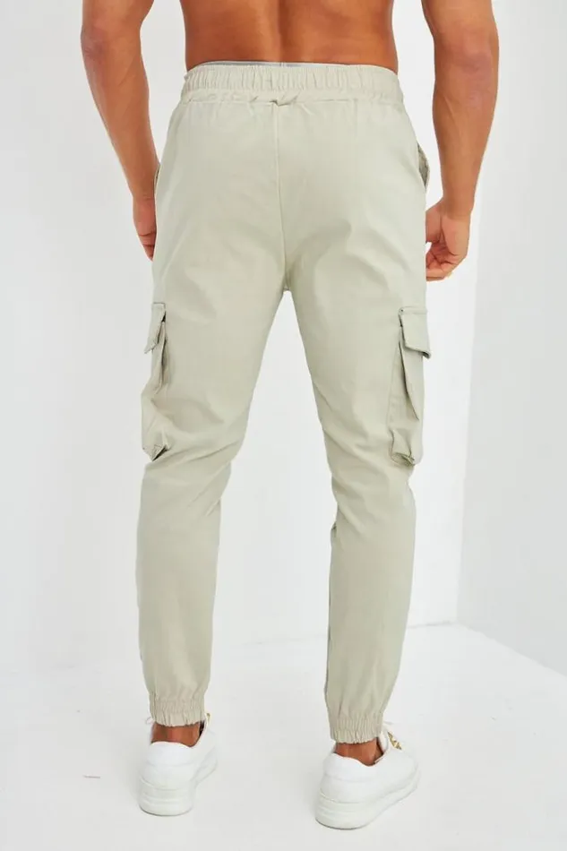 Men Pantalon Cargo Beige Beige Brentiny Paris Pants
