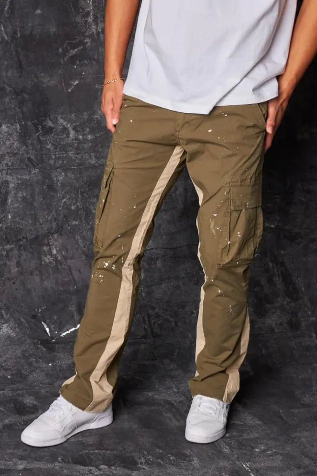 Men Pantalon Cargo Tach Kaki Khaki Brentiny Paris Pants