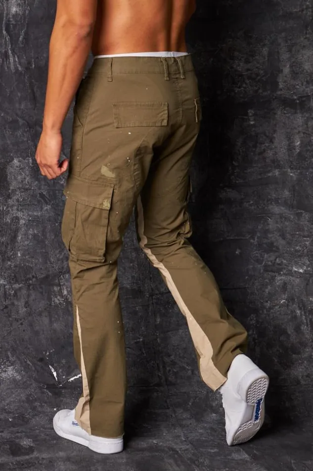 Men Pantalon Cargo Tach Kaki Khaki Brentiny Paris Pants