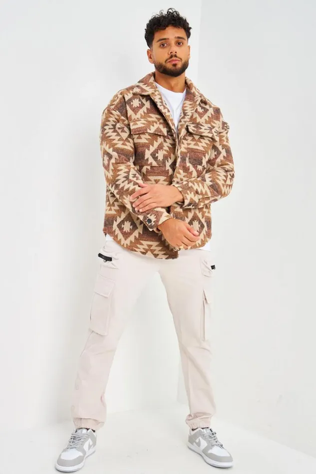 Men Pantalon De Jogging Beige Poches Cargo Beige Brentiny Paris Pants