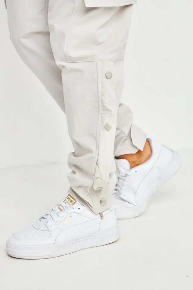 Men Pantalon De Jogging Cargo Gris Clair Grey Brentiny Paris Pants
