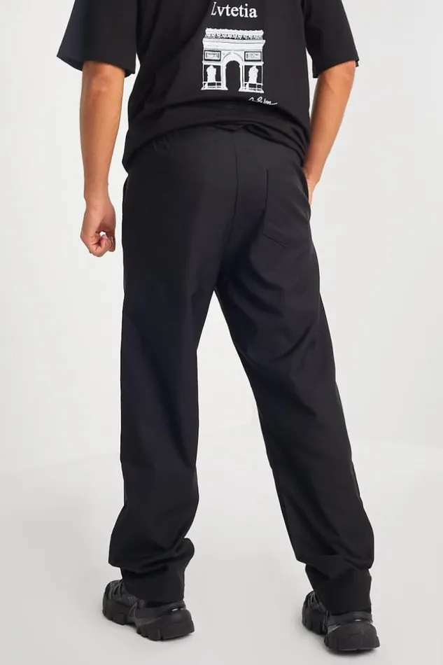 Men Pantalon Noir Coupe Large Black Brentiny Paris Pants