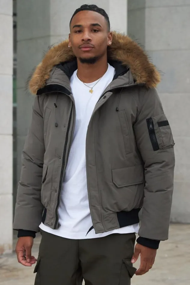 Men Parka BiMatire Olive Capuche En Fourrure Green Brentiny Paris Parkas And Down Jackets Men Parka BiMatire Olive Capuche En Fourrure Green Brentiny Paris Parkas And Down Jackets