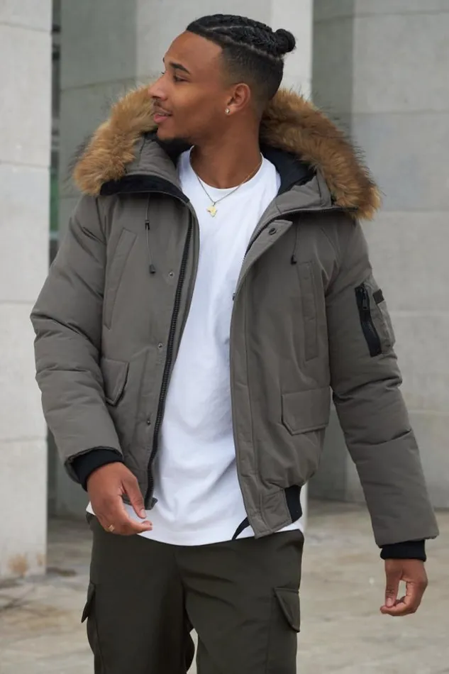 Men Parka BiMatire Olive Capuche En Fourrure Green Brentiny Paris Parkas And Down Jackets Men Parka BiMatire Olive Capuche En Fourrure Green Brentiny Paris Parkas And Down Jackets