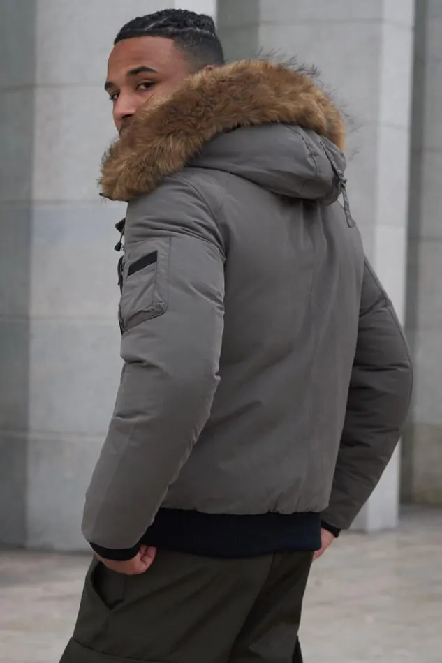 Men Parka BiMatire Olive Capuche En Fourrure Green Brentiny Paris Parkas And Down Jackets Men Parka BiMatire Olive Capuche En Fourrure Green Brentiny Paris Parkas And Down Jackets