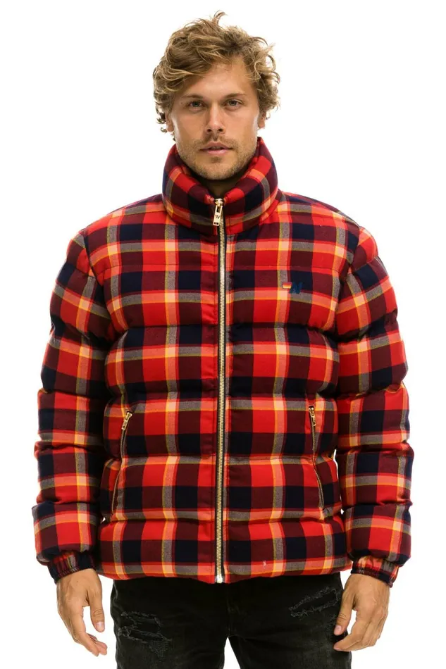 Men PLAID TRAVELER JACKET 8211 RUGBY PLAID Aviator Nation Outerwear