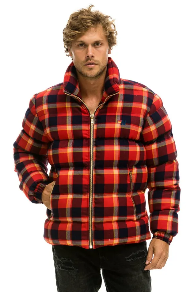 Men PLAID TRAVELER JACKET 8211 RUGBY PLAID Aviator Nation Outerwear Men PLAID TRAVELER JACKET 8211 RUGBY PLAID Aviator Nation Outerwear