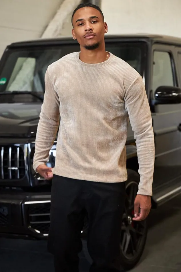 Men Pull Beige Col Rond En Velours Ctel Beige Brentiny Paris Sweatshirts and Pullovers Men Pull Beige Col Rond En Velours Ctel Beige Brentiny Paris Sweatshirts and Pullovers