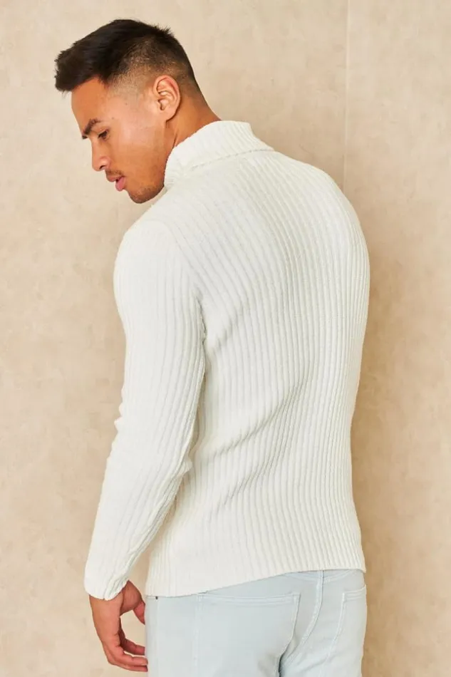 Men Pull Blanc Col Roul En Velours White Brentiny Paris Sweatshirts and Pullovers Men Pull Blanc Col Roul En Velours White Brentiny Paris Sweatshirts and Pullovers