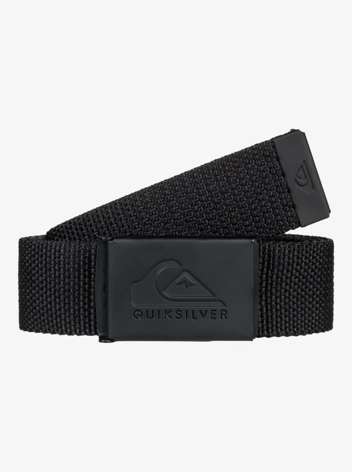 Men Quiksilver Belts Principal Schwack Webbing Belt Black