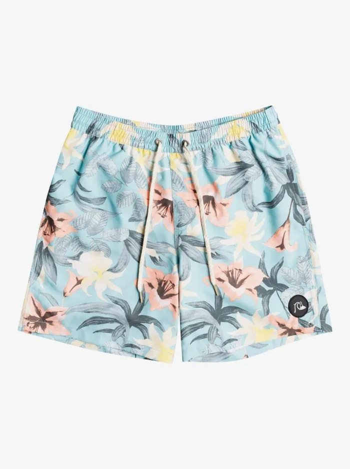Men Quiksilver Boardshorts Everyday Garden Path 17034 Volleys Angel Blue