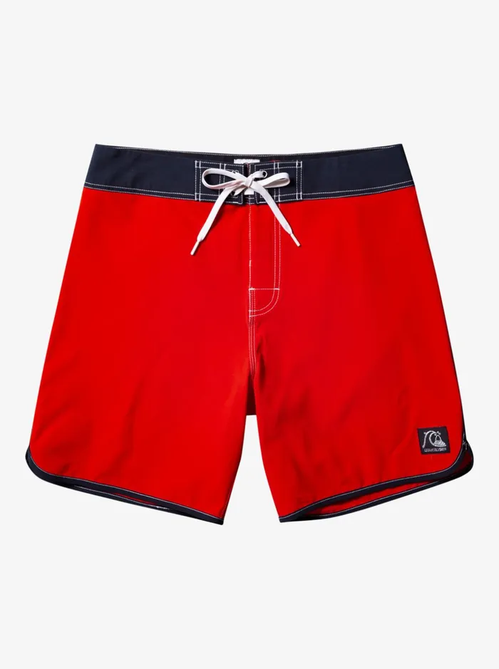 Men Quiksilver Boardshorts Original Scallop 18034 Boardshorts High Risk Red