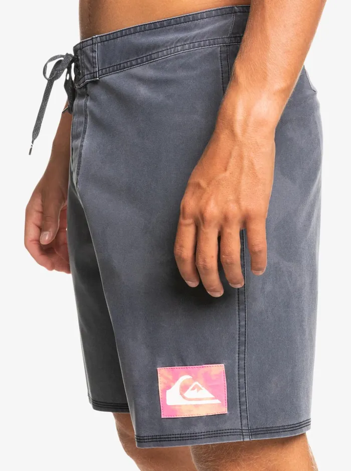 Men Quiksilver Boardshorts SurfSilk Acid Wash 18034 Boardshorts Black Men Quiksilver Boardshorts SurfSilk Acid Wash 18034 Boardshorts Black