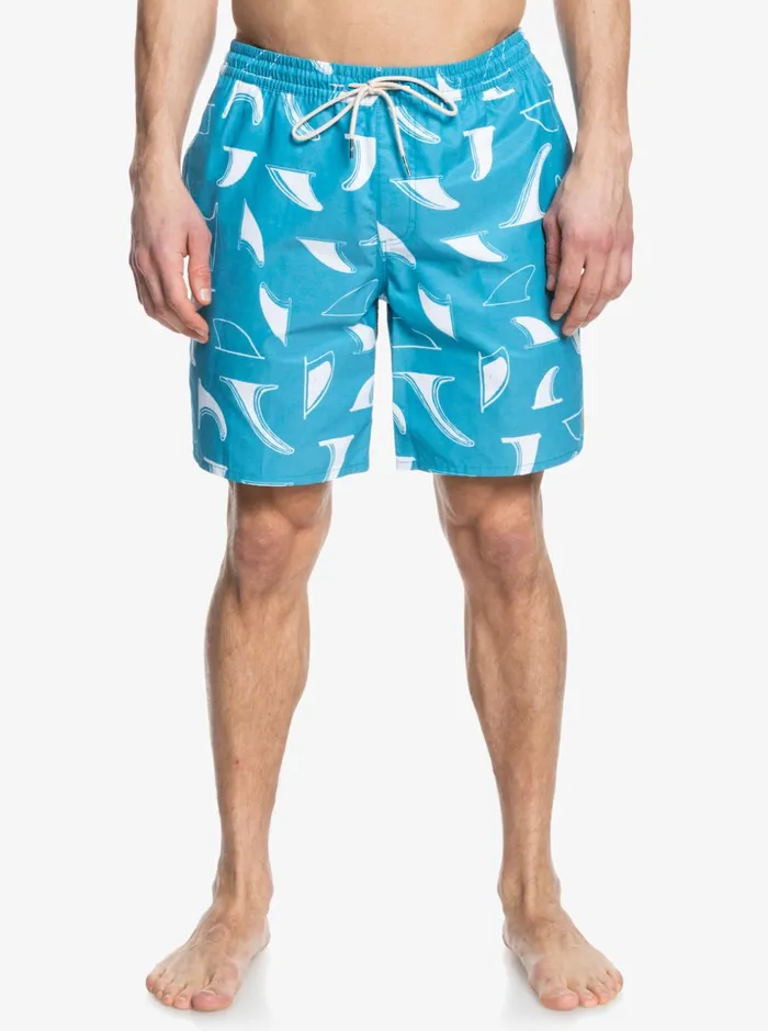 Men Quiksilver Boardshorts Waterman The Deck 18034 Volleys Deck Print Blue Danube Men Quiksilver Boardshorts Waterman The Deck 18034 Volleys Deck Print Blue Danube