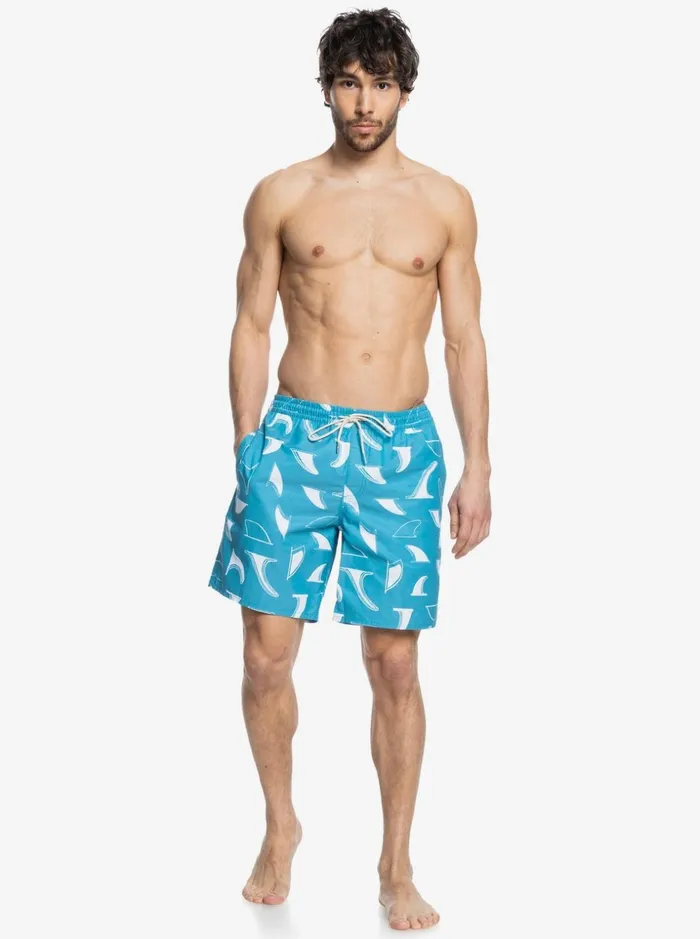 Men Quiksilver Boardshorts Waterman The Deck 18034 Volleys Deck Print Blue Danube Men Quiksilver Boardshorts Waterman The Deck 18034 Volleys Deck Print Blue Danube