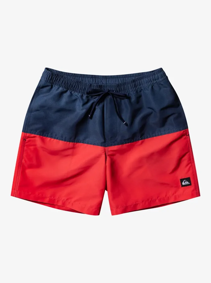 Men Quiksilver Elastic Waist Butt Logo 17034 Volleys Navy Blazer