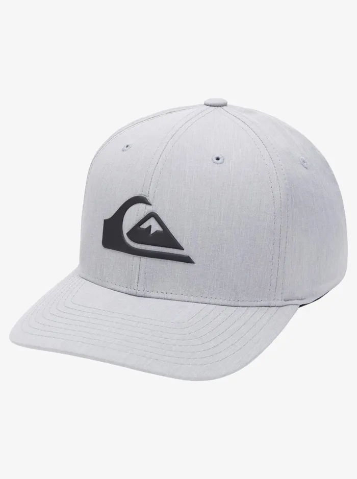 Men Quiksilver Hats Amped Up Flexifit Hat Sleet Heather Men Quiksilver Hats Amped Up Flexifit Hat Sleet Heather