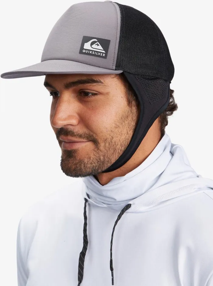 Men Quiksilver Hats Boardmaster Surf Trucker Hat Sleet Men Quiksilver Hats Boardmaster Surf Trucker Hat Sleet