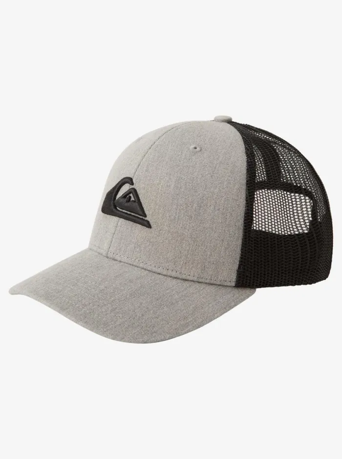 Men Quiksilver Hats Grounder Trucker Hat Heather Grey