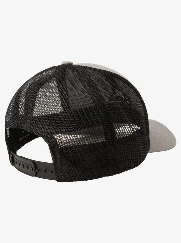 Men Quiksilver Hats Grounder Trucker Hat Heather Grey Men Quiksilver Hats Grounder Trucker Hat Heather Grey
