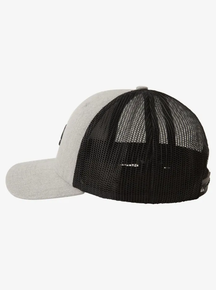 Men Quiksilver Hats Grounder Trucker Hat Heather Grey Men Quiksilver Hats Grounder Trucker Hat Heather Grey