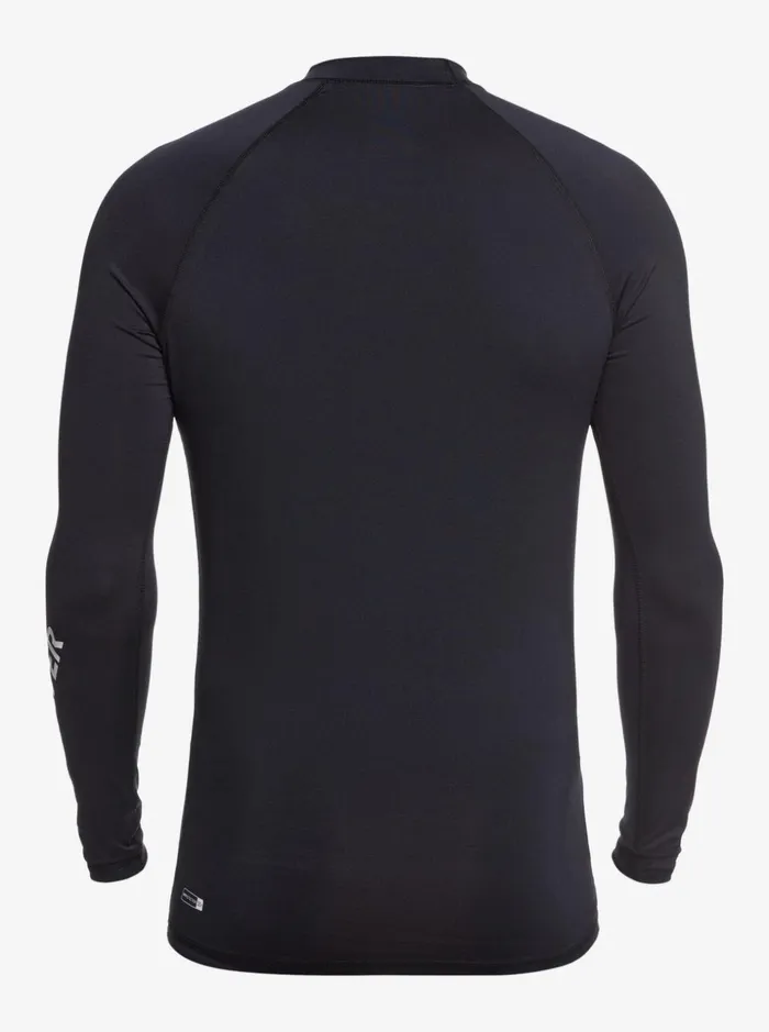 Men Quiksilver Rashguards All Time Long Sleeve UPF 50 Rashguard Black Men Quiksilver Rashguards All Time Long Sleeve UPF 50 Rashguard Black