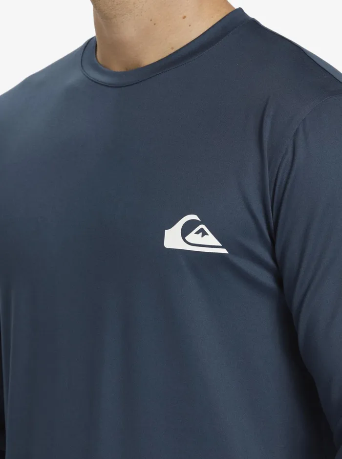 Men Quiksilver Rashguards Omni Session Long Sleeve Upf 50 Surf TShirt Midnight Navy Men Quiksilver Rashguards Omni Session Long Sleeve Upf 50 Surf TShirt Midnight Navy