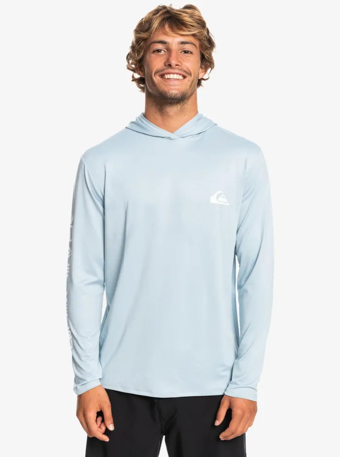 Men Quiksilver Rashguards Omni Session UPF 50 Long Sleeve Surf Tee Celestial Blue Men Quiksilver Rashguards Omni Session UPF 50 Long Sleeve Surf Tee Celestial Blue