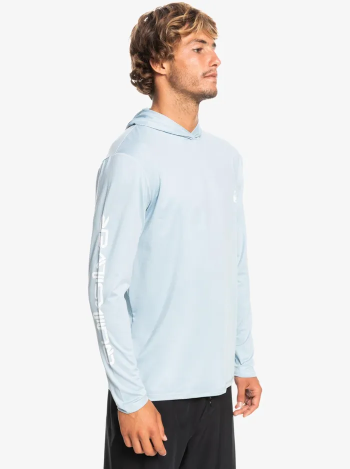 Men Quiksilver Rashguards Omni Session UPF 50 Long Sleeve Surf Tee Celestial Blue Men Quiksilver Rashguards Omni Session UPF 50 Long Sleeve Surf Tee Celestial Blue